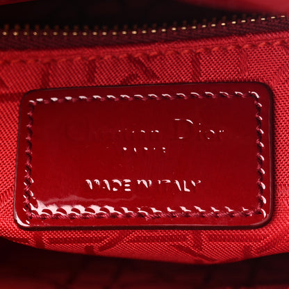 Christian Dior Patent Cannage Mini Lady Dior Red 6 of 10