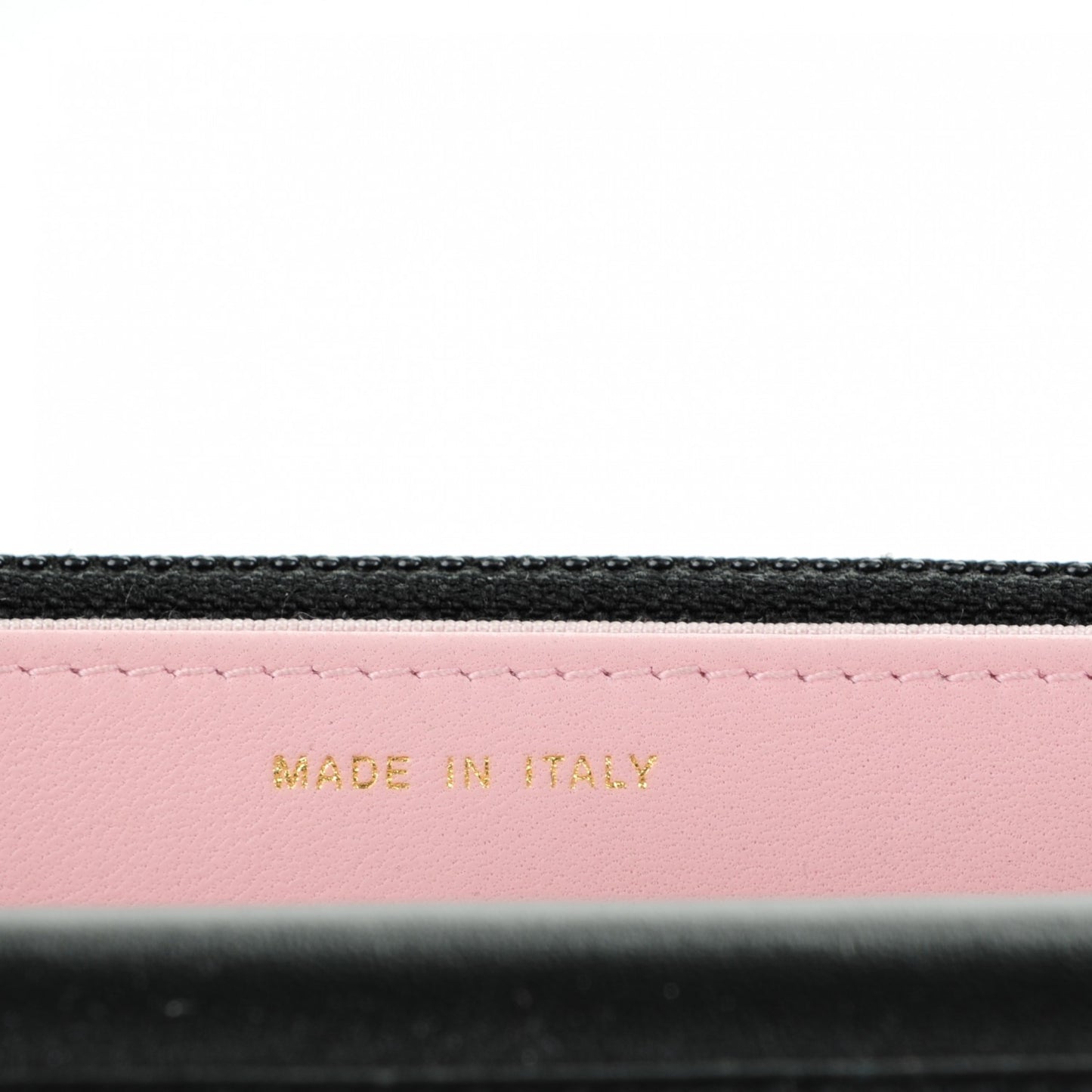 Lambskin Micro Quilted Wallet On Chain WOC Black