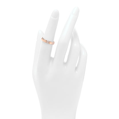 Hermes 18K Rose Gold Diamond Ever Herakles Wedding Band Ring 52 6 2 of 5