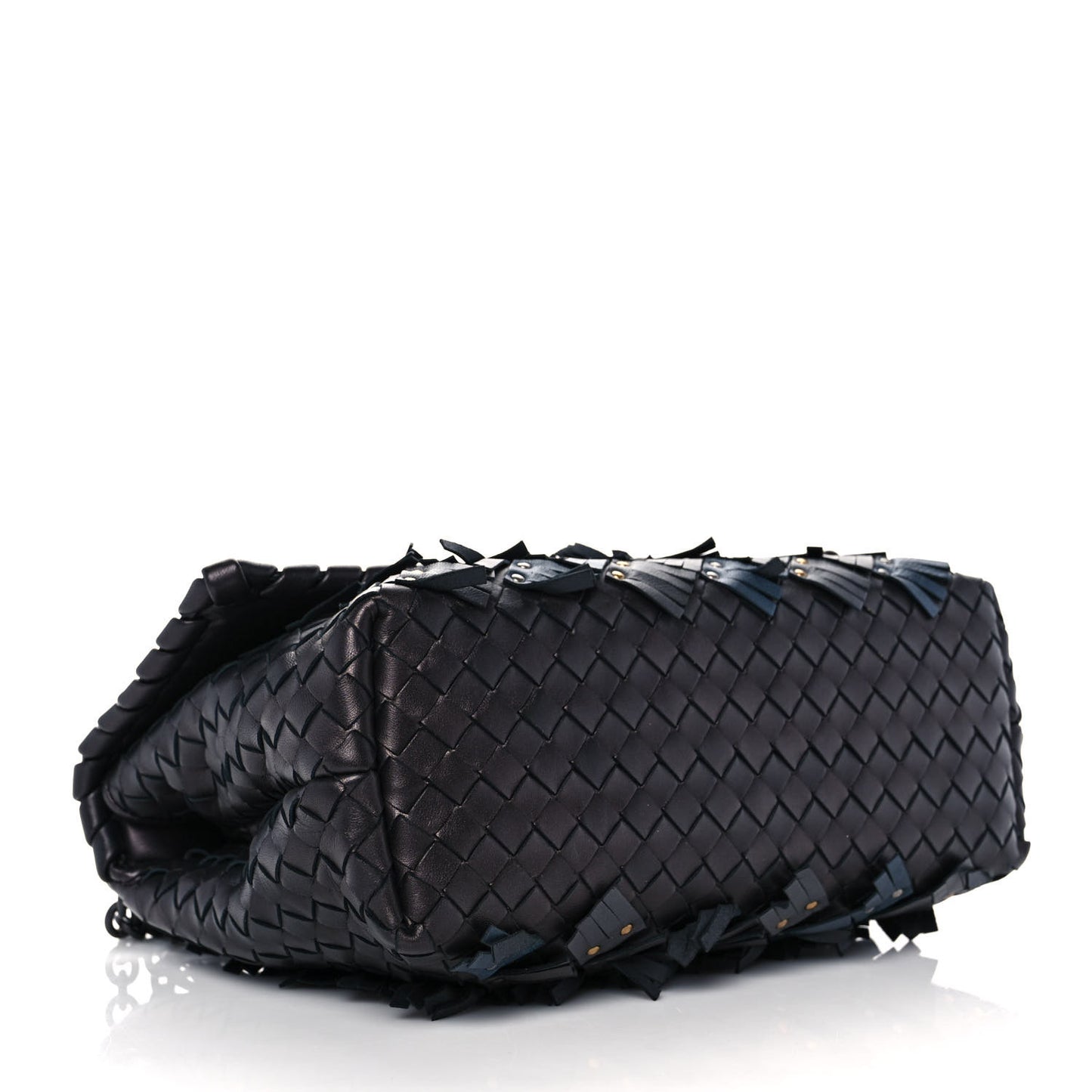Nappa Intrecciato Studded Nodini Bag Black
