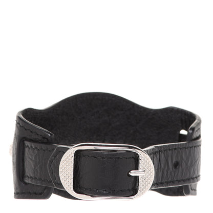 Balenciaga Agneau Arena Giant 12 Silver Bracelet M Black 5 of 10