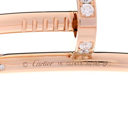 Cartier 18K Pink Gold Diamond Juste Un Clou Bracelet 15 3 of 5