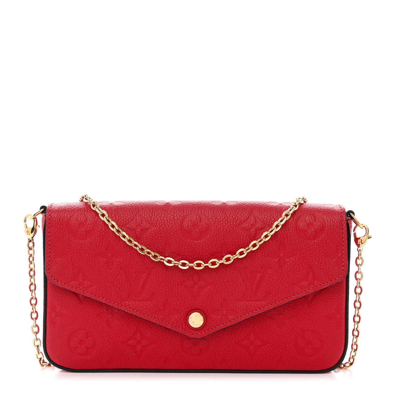 Louis Vuitton Empreinte Pochette Felicie Chain Wallet Cherry 1 of 11