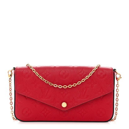Louis Vuitton Empreinte Pochette Felicie Chain Wallet Cherry 1 of 11