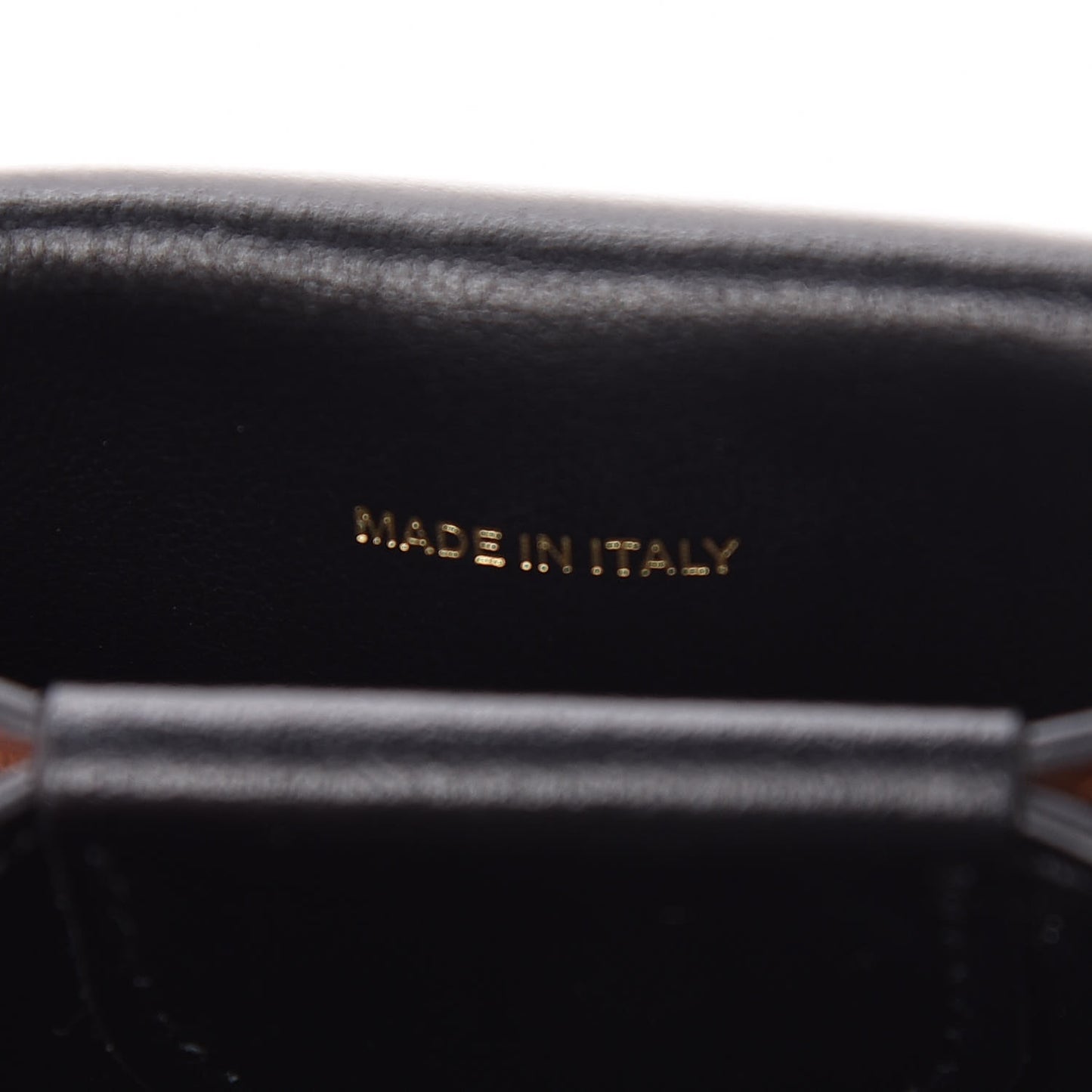 Calfskin Deer Printed Jessie Chain Card Case Malt Brown