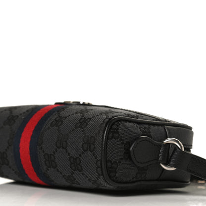 Gucci X BALENCIAGA BB Monogram Web Mini Ophidia Shoulder Bag Black 10 of 13