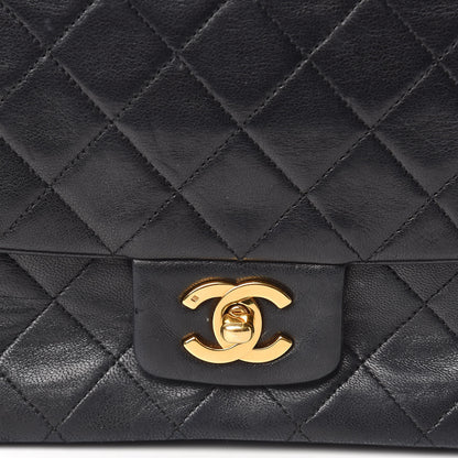 Chanel Lambskin Quilted Medium Single Flap Black 12 of 13