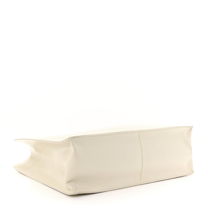 Chanel Shiny Aged Calfskin Shopping Bag White 4 of 10