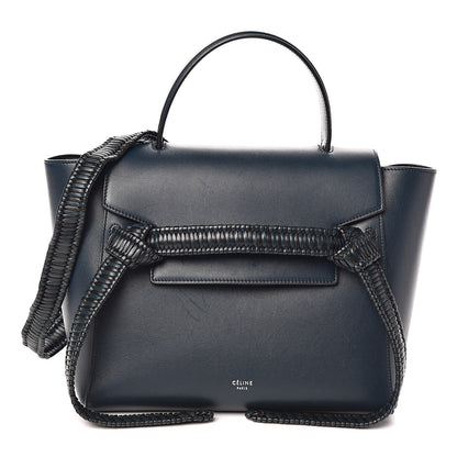 Celine Smooth Calfskin Micro Bi-Color Braided Belt Bag Dark Sea 1 of 14