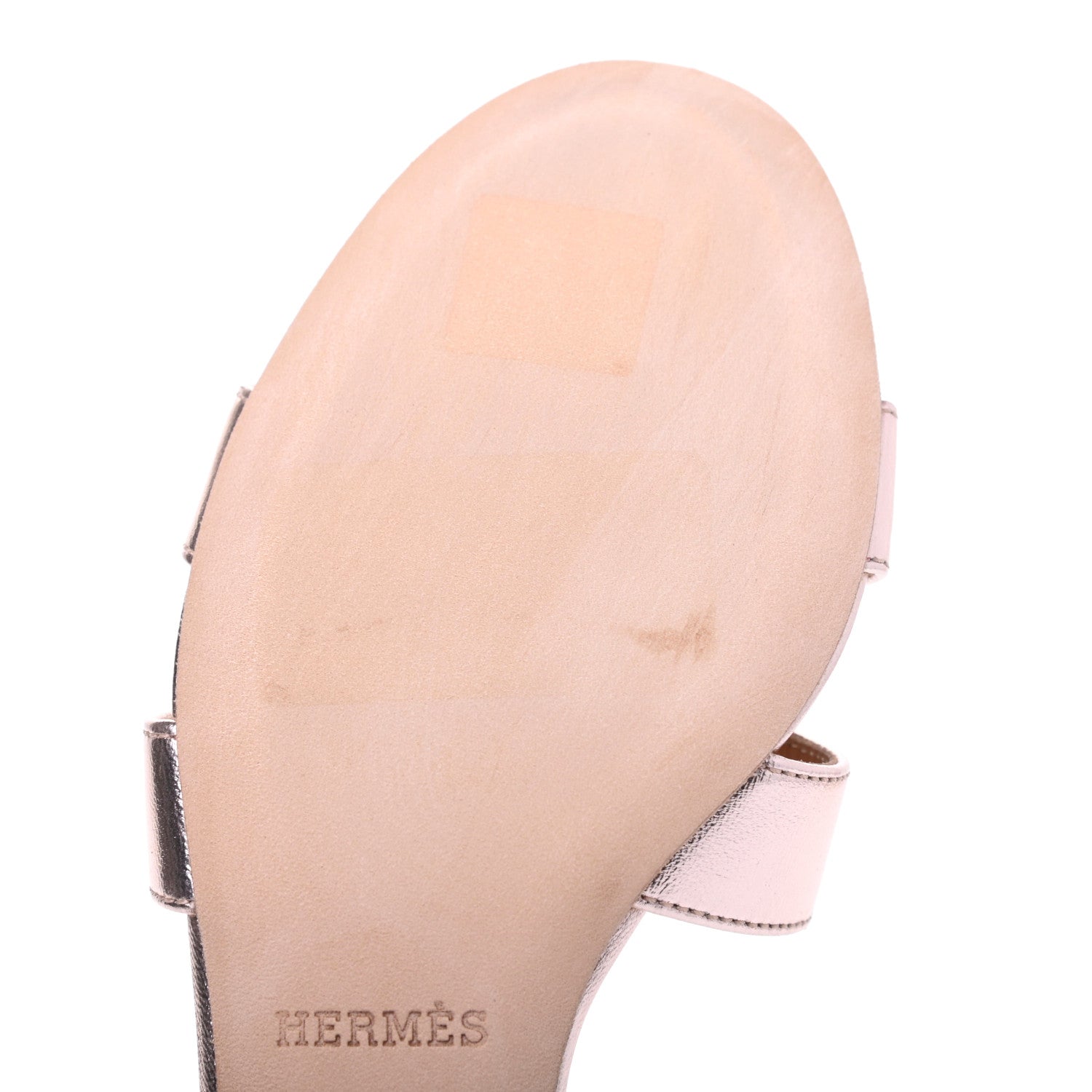 Hermes Metallic Nappa Oasis Sandals 36.5 Rose Dore 9 of 10