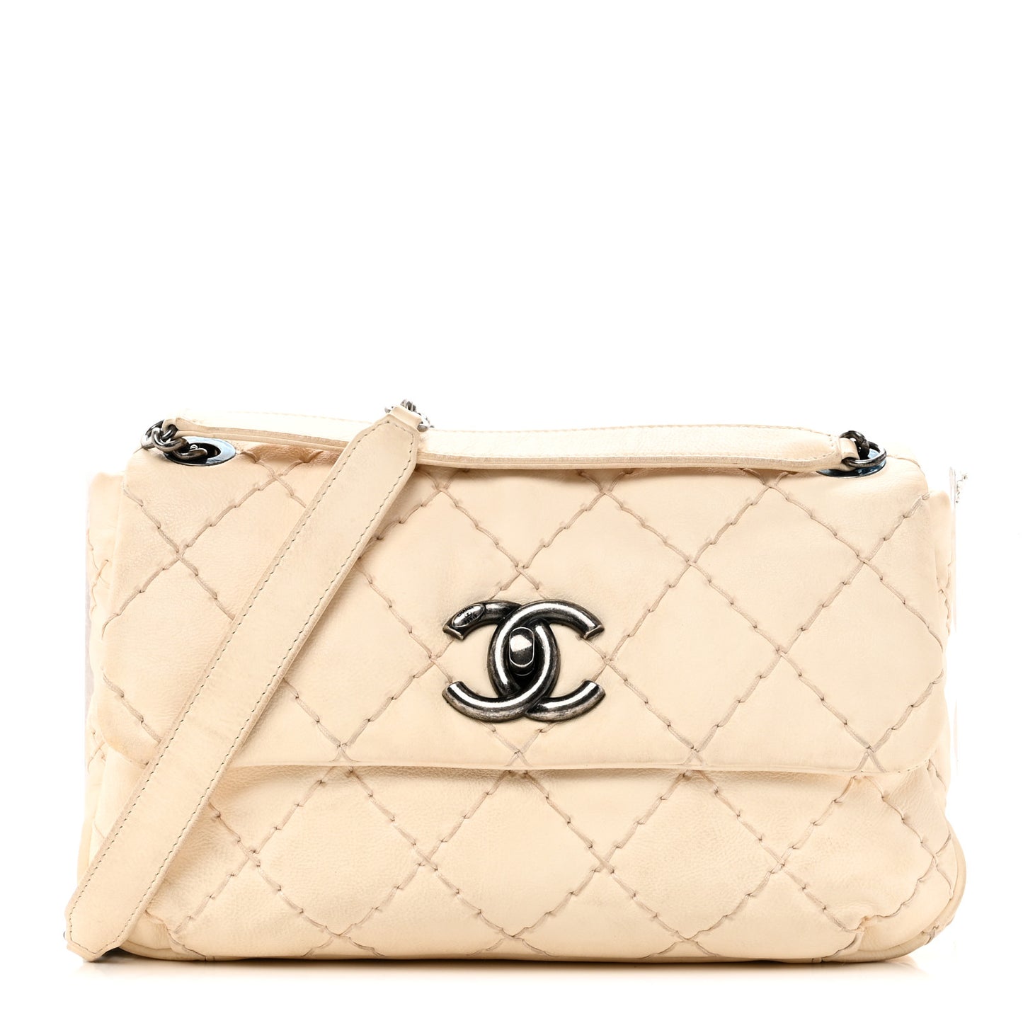 Calfskin Ultimate Stitch Flap White