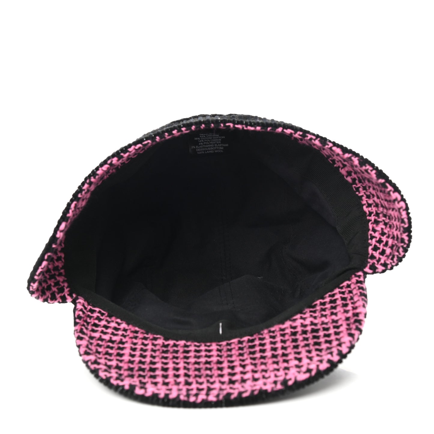 Cotton Tweed CC Snowflake Cap Hat M Pink Black