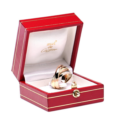 Cartier 18K Pink Yellow White Gold Classic Les Must De Cartier Trinity Ring 52 6 5 of 5