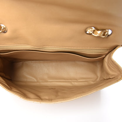 Chanel Patent Quilted Jumbo Single Flap Beige 5 of 12