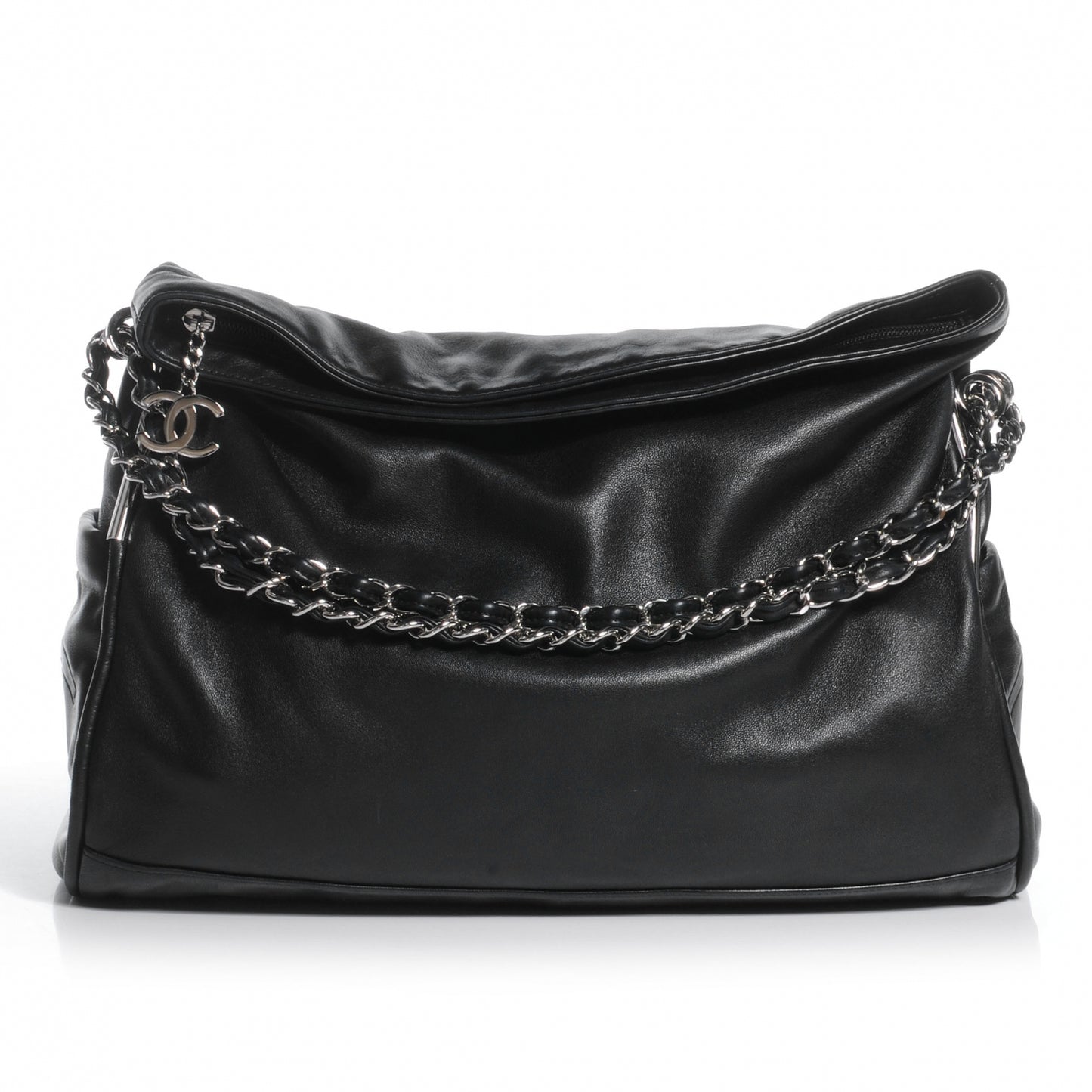 Lambskin Large Ultimate Soft Tote Black