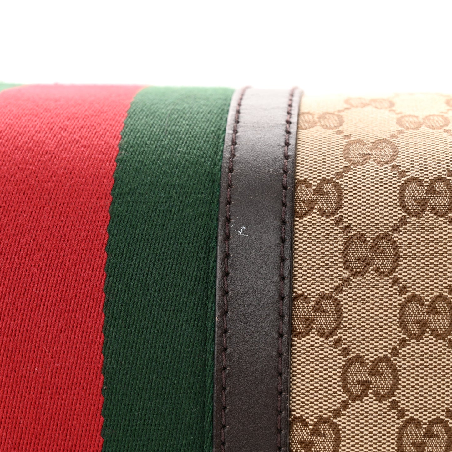 Monogram Vintage Web Medium Boston Dark Brown
