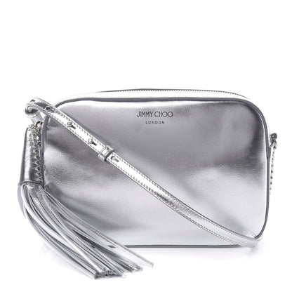 Jimmy Choo Metallic Calfskin Athini Camera Bag Silver 1 of 10