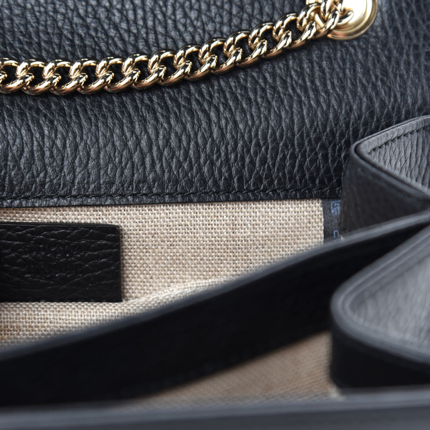 Dollar Calfskin Small Interlocking G Shoulder Bag Black