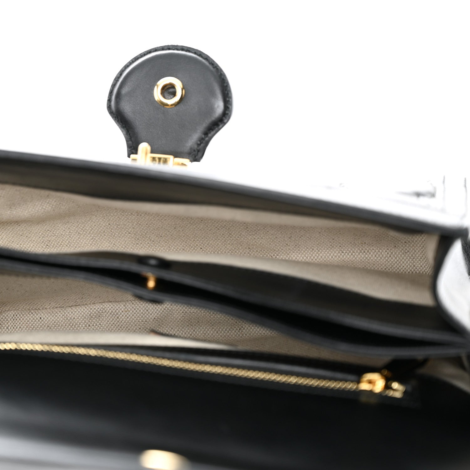 Gucci Calfskin GG Matelasse Small Flap Shoulder Bag Black Natural 5 of 10