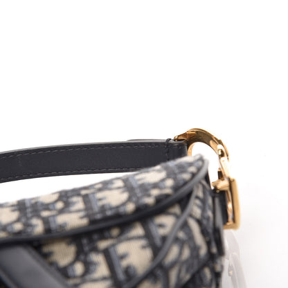 Christian Dior Oblique Mini Saddle Bag Blue 15 of 19