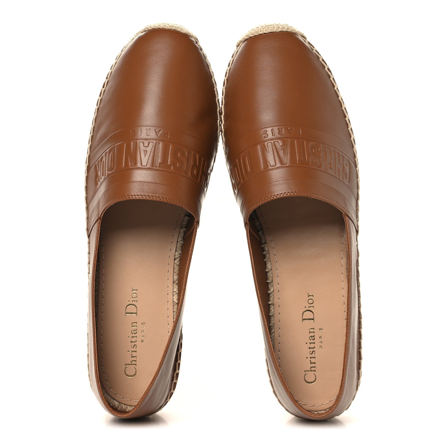 Christian Dior Lambskin Granville Espadrille 40 Golden Saddle 2 of 10