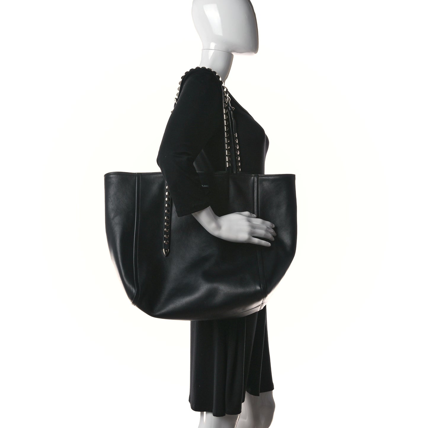 Grace Lux Studded Large Concept Shopper Tote Black