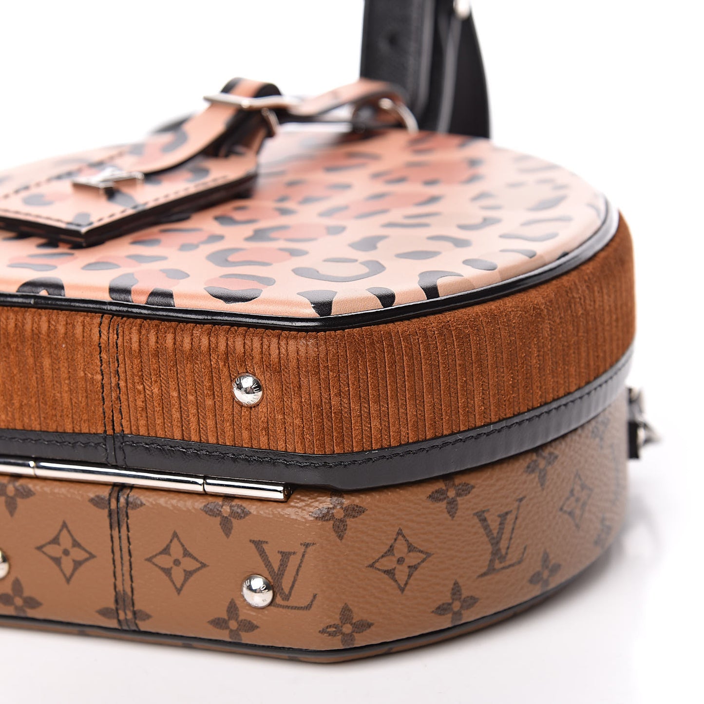 Reverse Monogram Leopard Petite Boite Chapeau