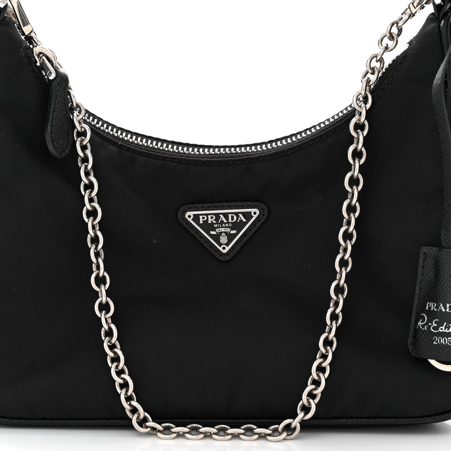 Re-Nylon Saffiano Re-Edition 2005 Shoulder Bag Black