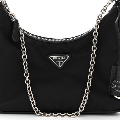 Prada Re-Nylon Saffiano Re-Edition 2005 Shoulder Bag Black 9 of 13