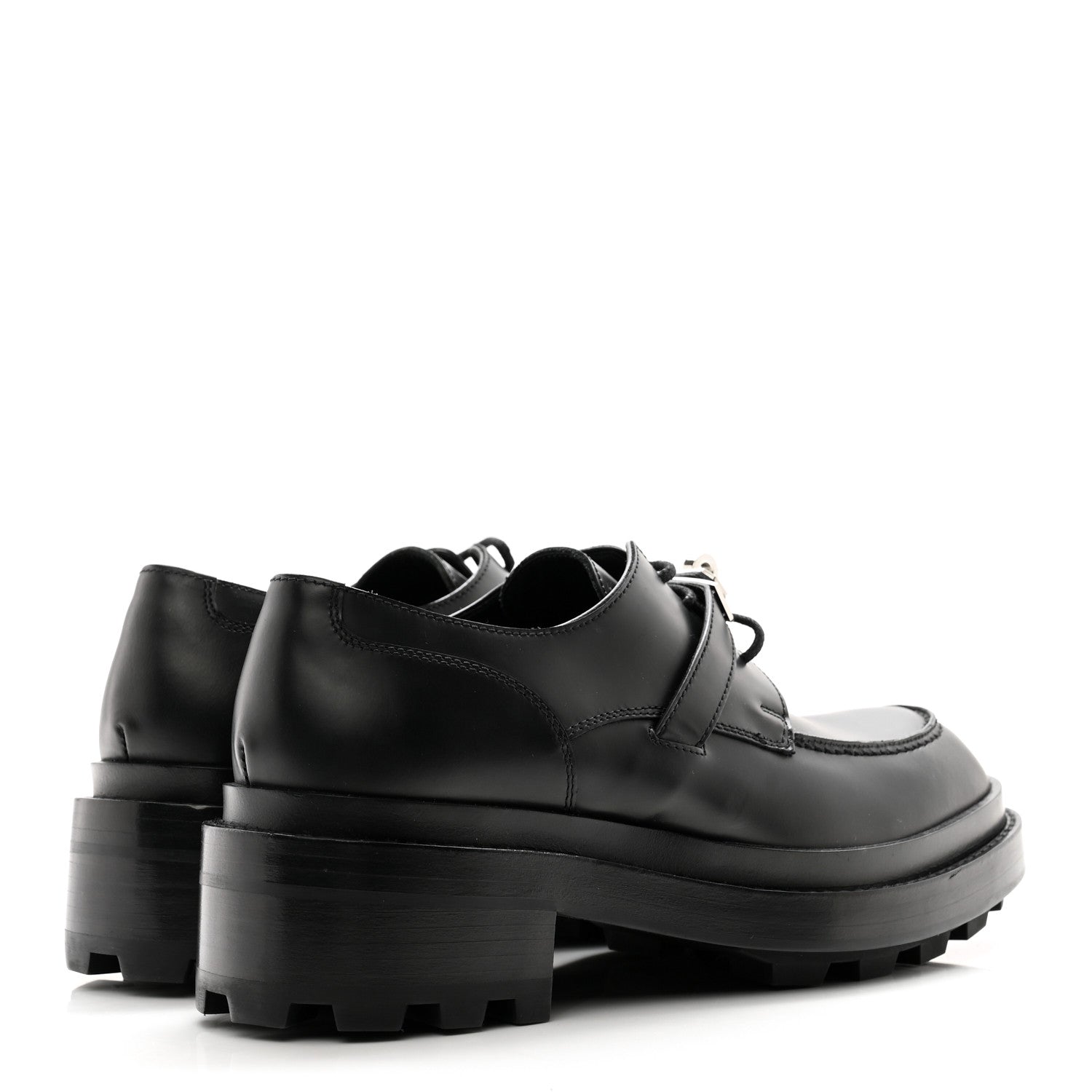 Hermes Glossed Calfskin First Oxford 36 Black 4 of 9