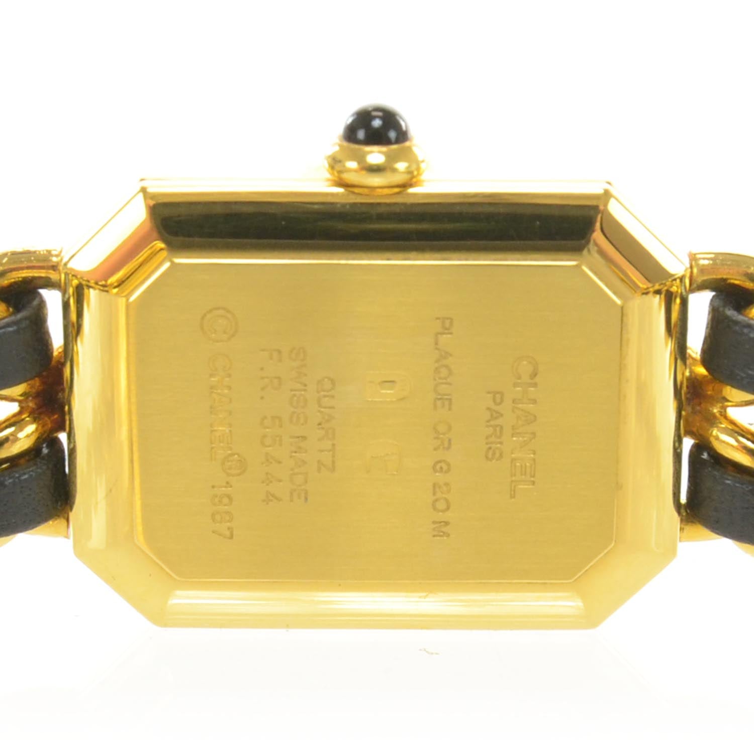 Chanel Stainless Steel Lambskin 20mm Chain Premiere Quartz Watch Gold M 5 of 6