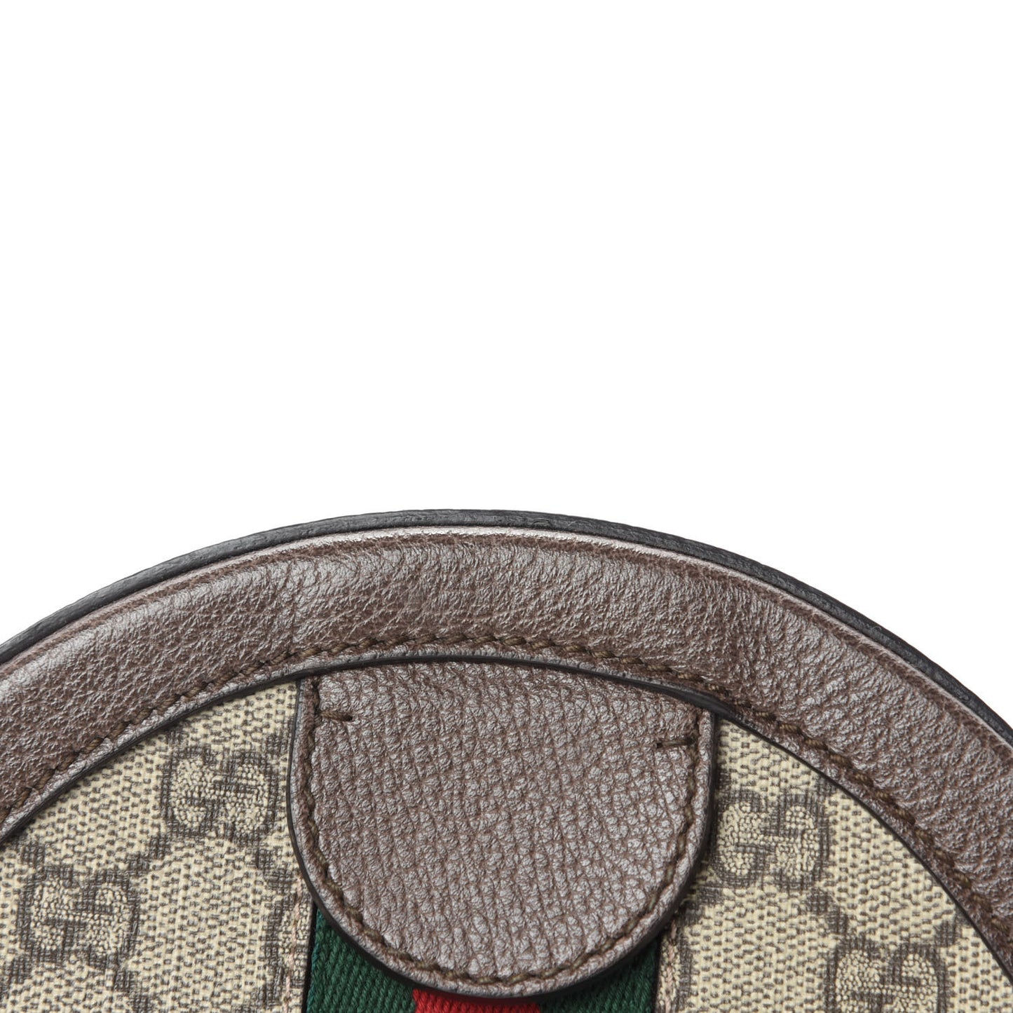 GG Supreme Monogram Web Mini Ophidia Round Shoulder Bag Brown