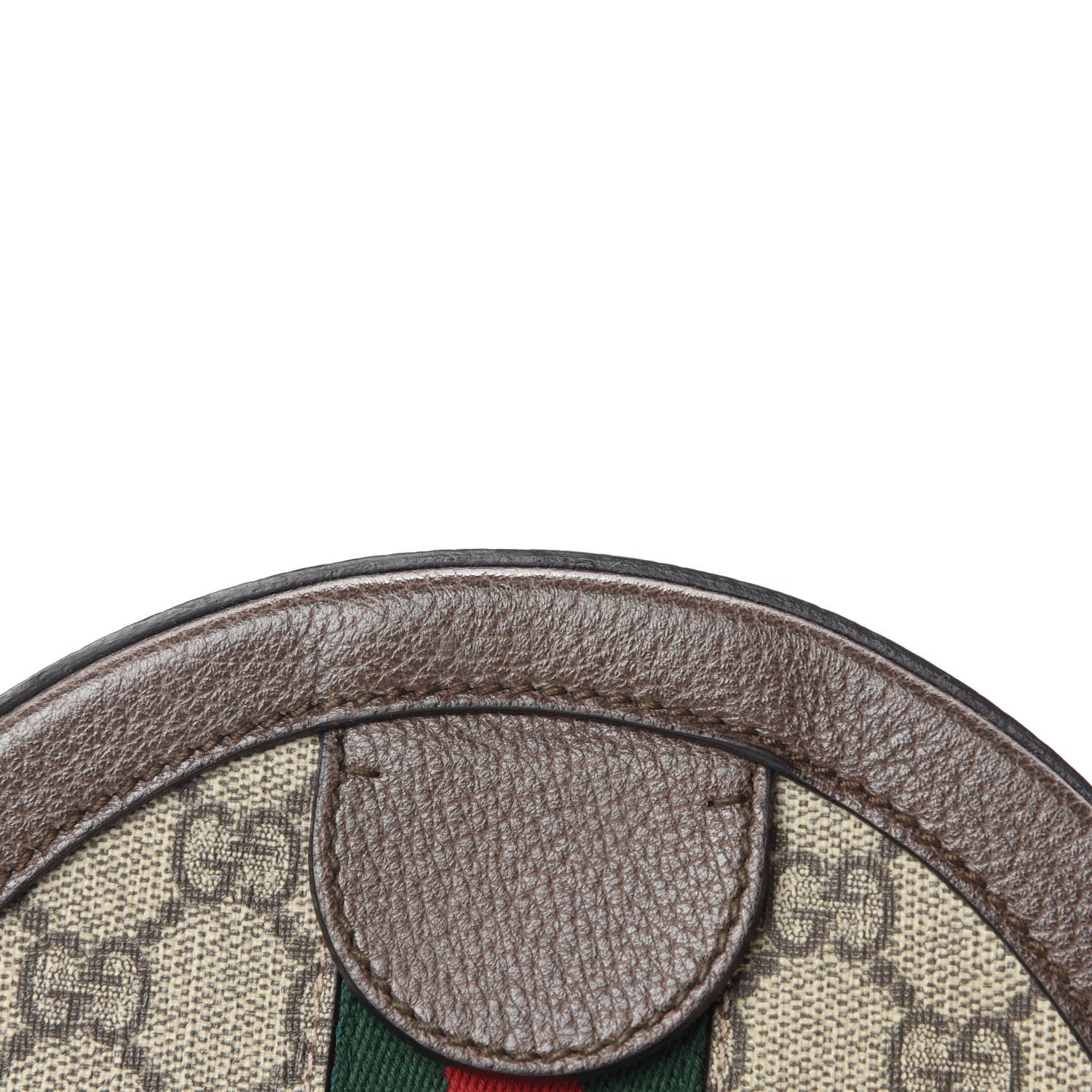 Gucci GG Supreme Monogram Web Mini Ophidia Round Shoulder Bag Brown 8 of 11