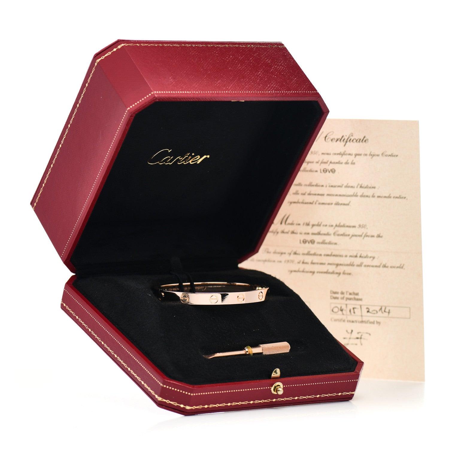 Cartier 18K Pink Gold LOVE Bracelet 17 5 of 5