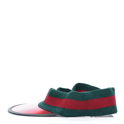 Gucci Vinyl Web Visor M Green Red 2 of 7