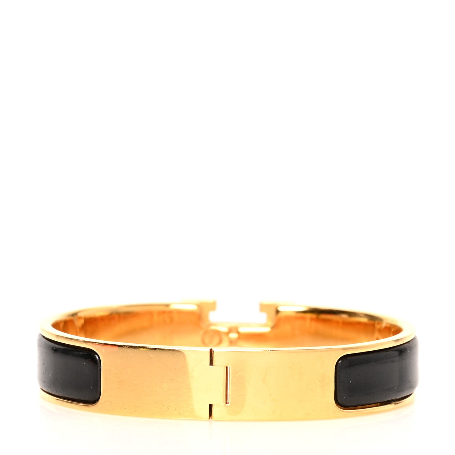 Hermes Enamel Narrow Clic Clac H Bracelet GM Black 3 of 5