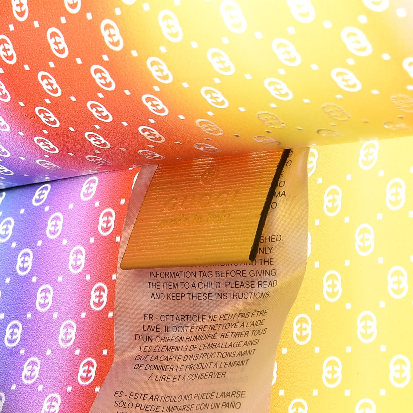 Textured Vinyl Kids GG Tote Multicolor