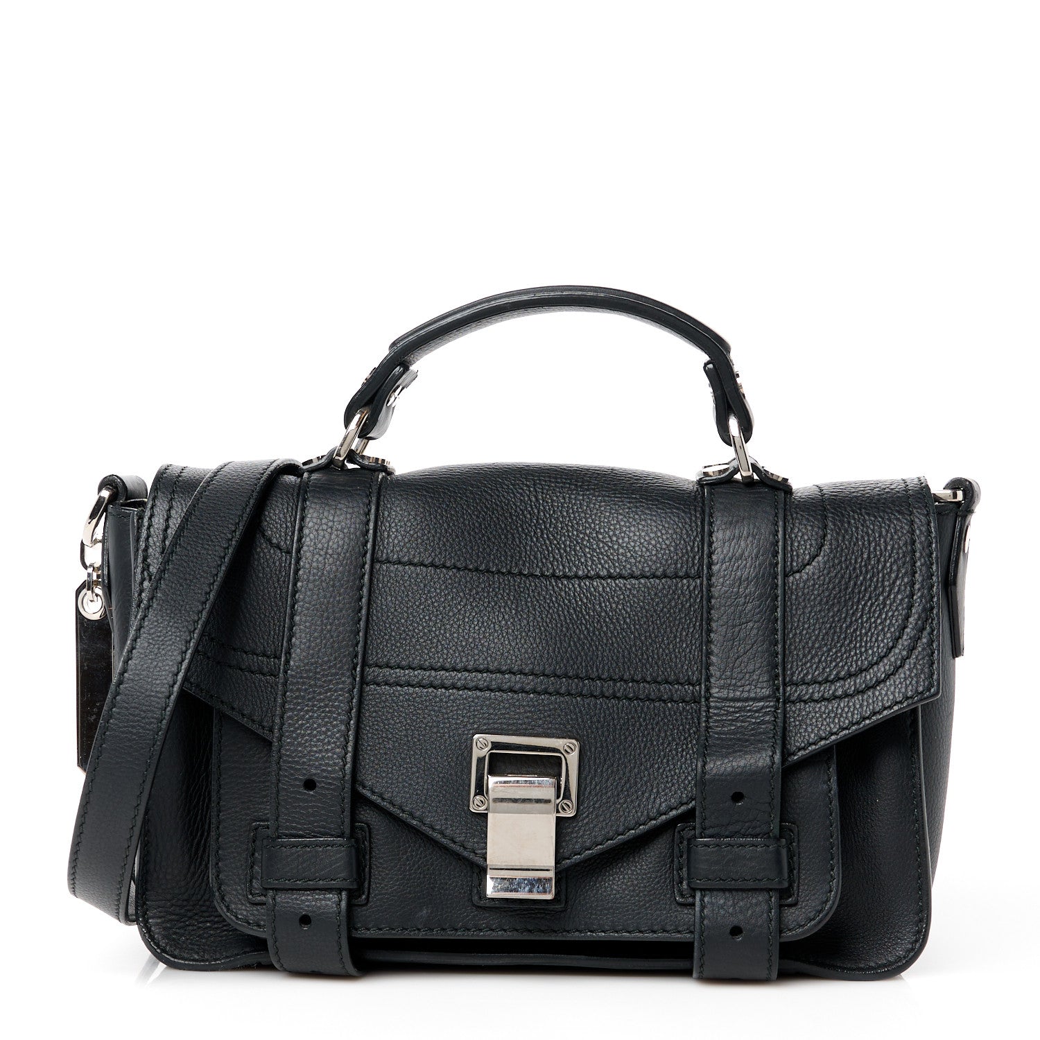 Proenza Schouler Lambskin Tiny PS1 Satchel Black 1 of 13