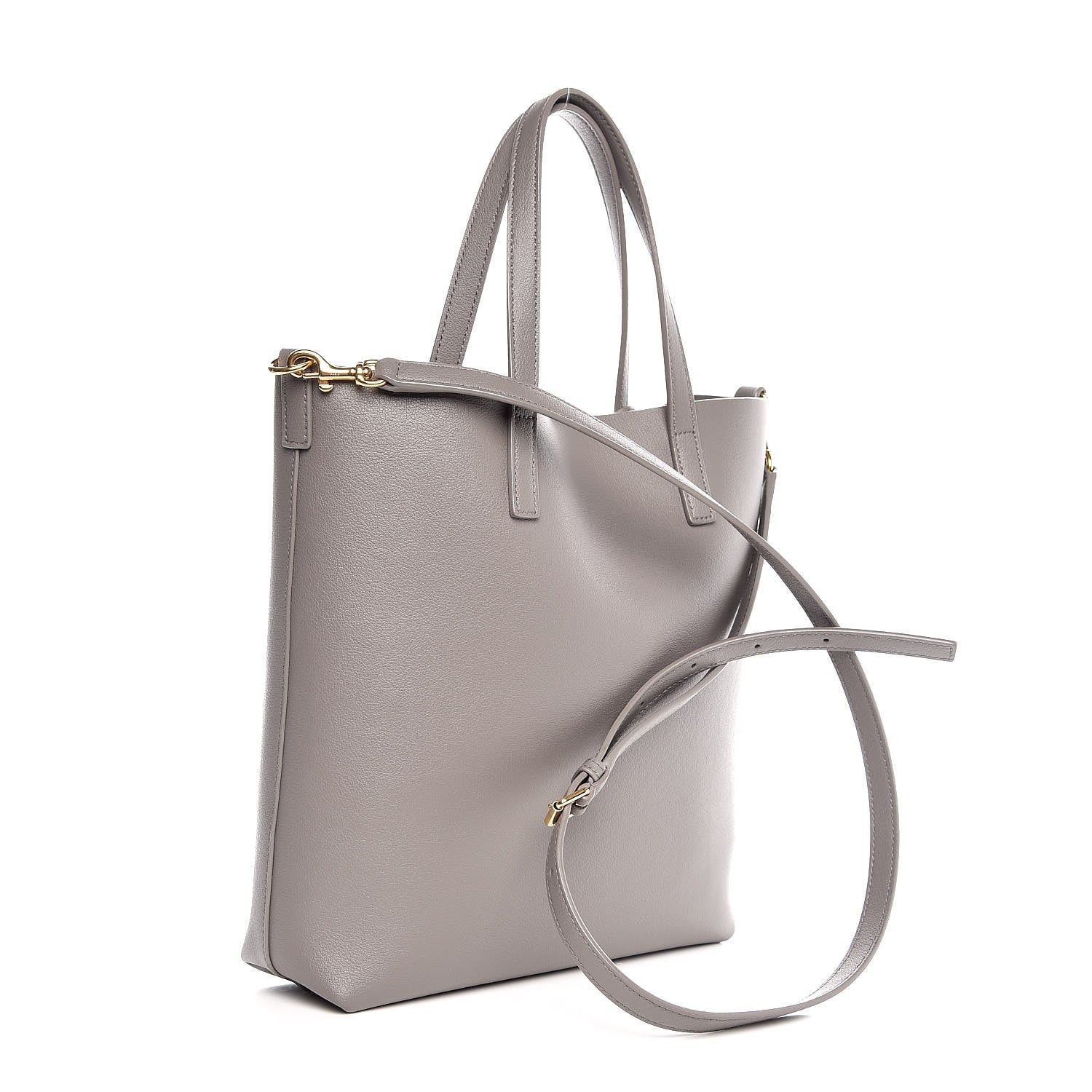 Saint Laurent Calfskin Toy Shopping Tote Light Grey 4 of 8