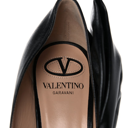 Valentino Garavani Nappa Bow Pointed Toe 85mm Pumps 38 Black 7 of 16