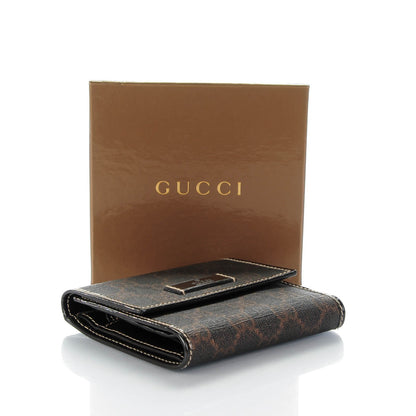 Gucci GG Plus Monogram Joy French Flap Wallet Dark Brown 4 of 7