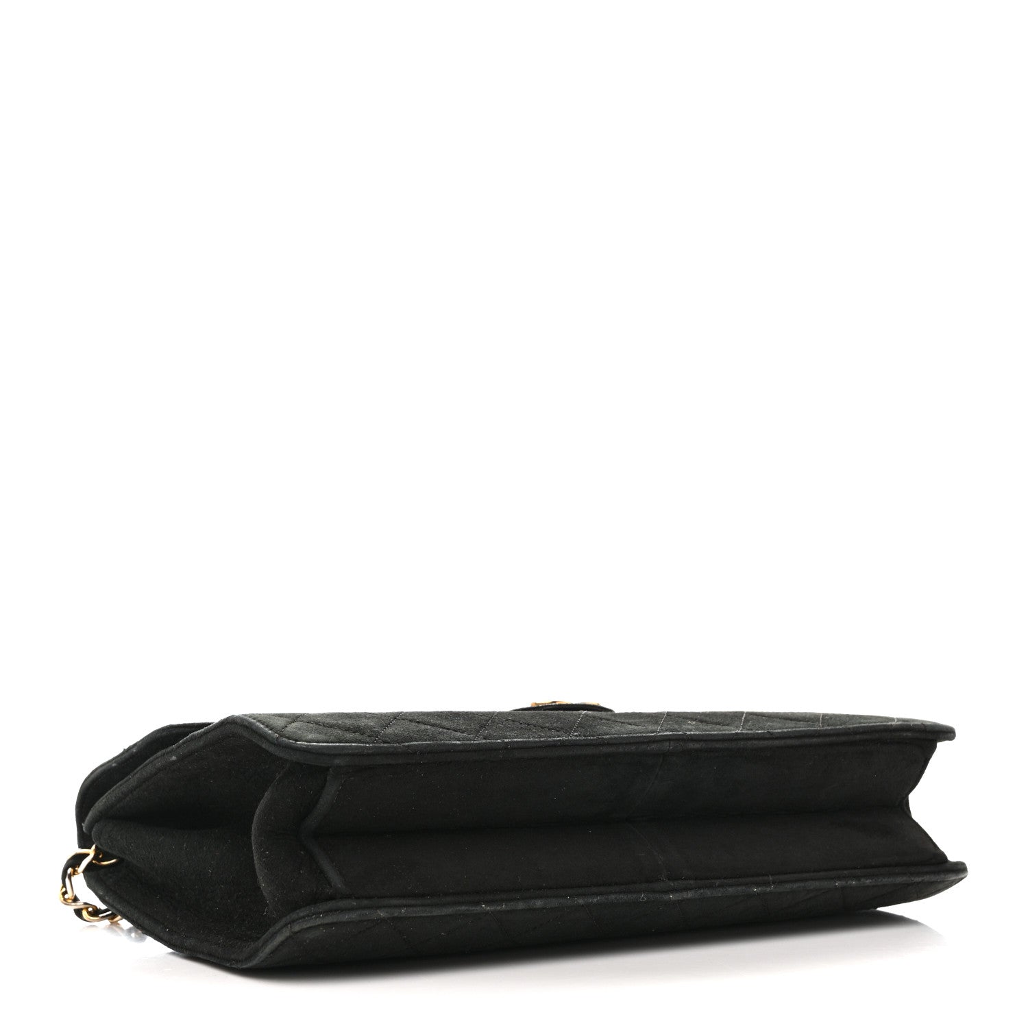 Chanel Suede Quilted Medium Single Flap Black 4 of 14