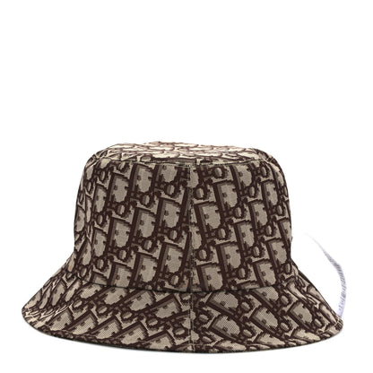 Christian Dior Oblique Toile De Jouy Reversible Teddy-D Small Brim Bucket Hat 58 Hazelnut Black 5 of 13