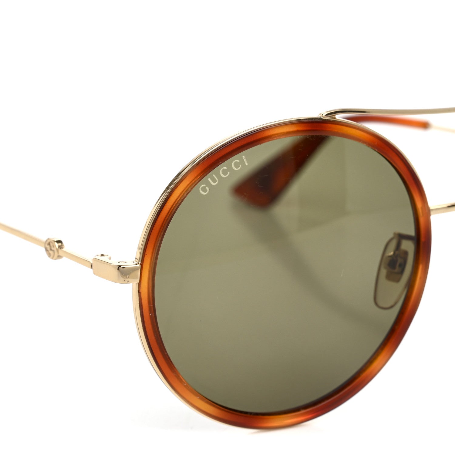 Gucci Round Sunglasses GG0061S Tortoise 7 of 8