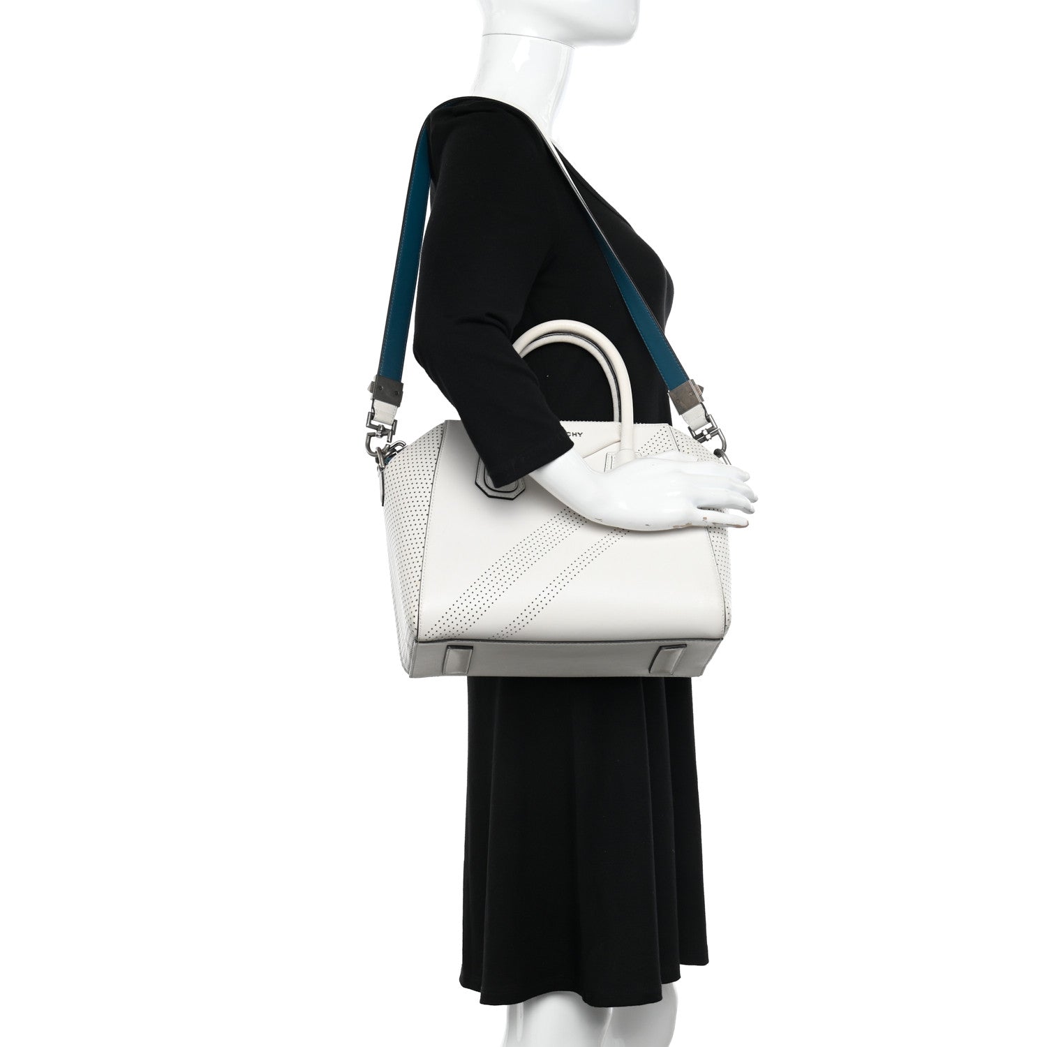 Givenchy Lambskin Perforated Small Antigona White 2 of 14