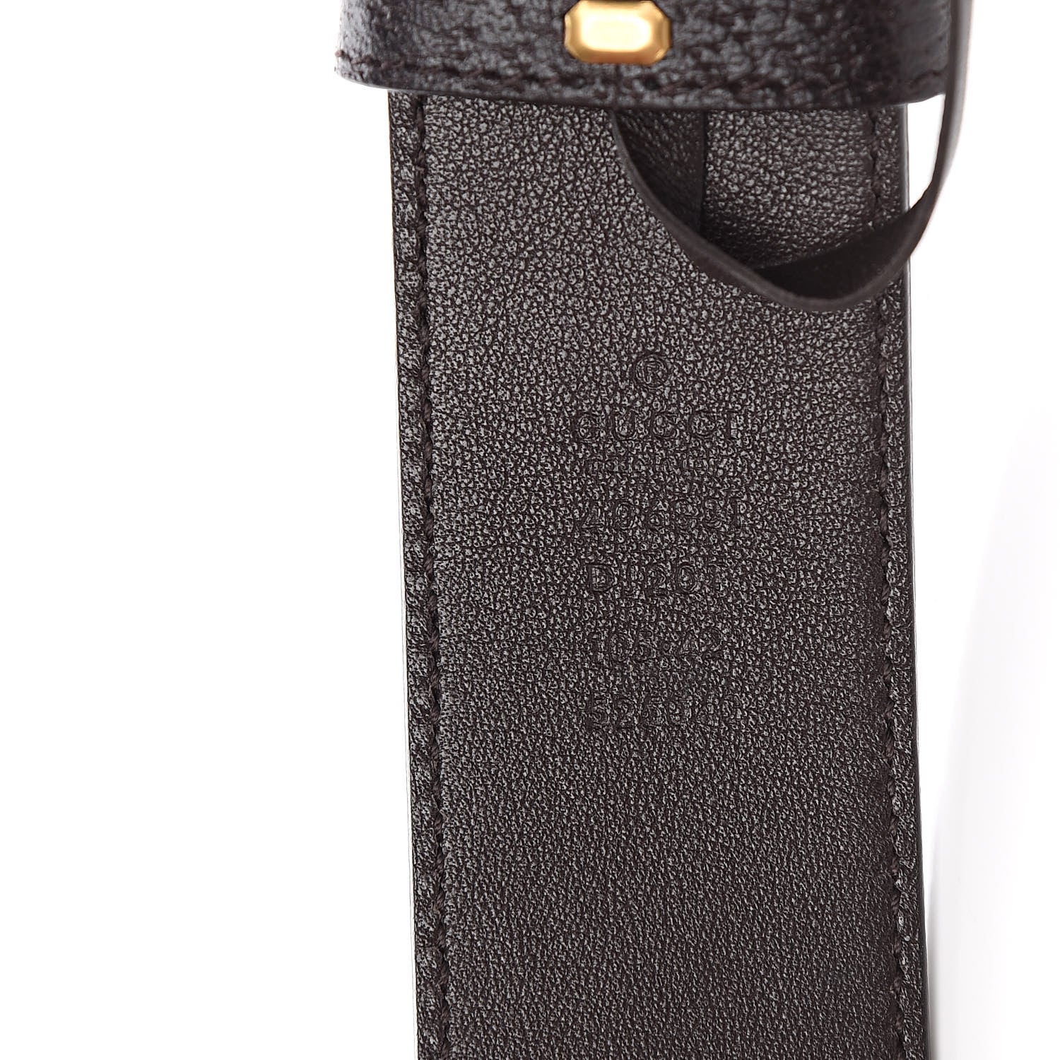 Gucci Textured Dollar Calfskin Double G 40mm Belt 105 42 Dark Cocoa 6 of 6
