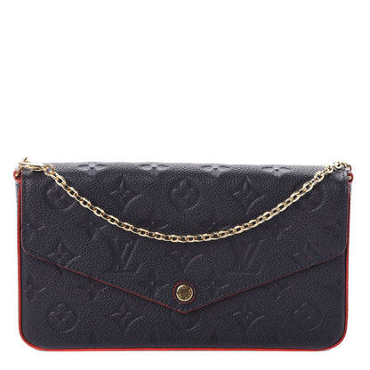 Louis Vuitton Empreinte Pochette Felicie Chain Wallet Marine Rouge 1 of 9
