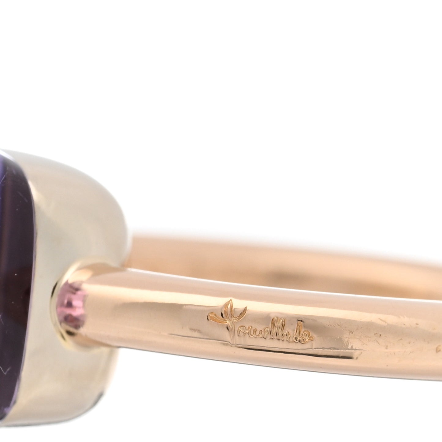 18K Rose Gold Amethyst Classic Nudo Ring 53 6.5