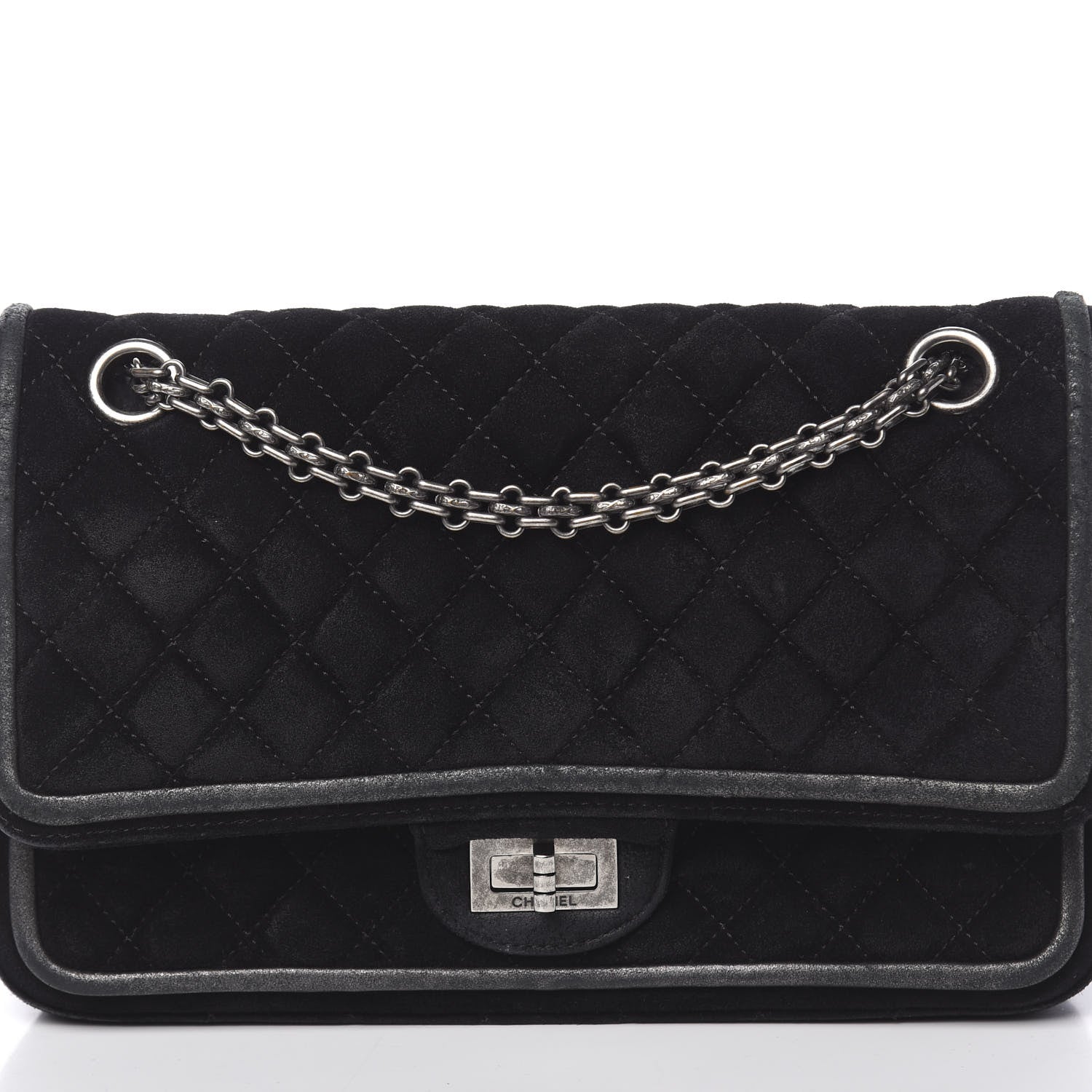 Chanel Suede Quilted 2.55 Reissue 225 Flap Black 13 of 13