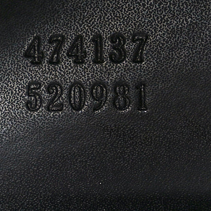 Gucci GG Supreme Monogram Appia Calfskin Web Flat Messenger Bag Black Grey 7 of 12